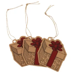LOT 12 ETIQUETTES CADEAUX A ACCROCHER KRAFT