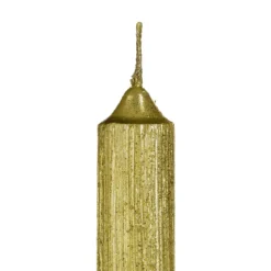LOT 4 BOUGIES BATONS PAILLETEES OU TWIST 48G OR