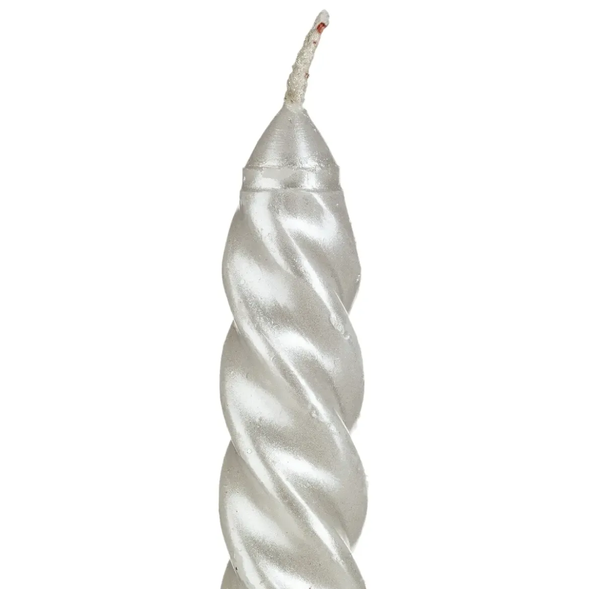 LOT 4 BOUGIES BATONS PAILLETEES OU TWIST 48G BLANC