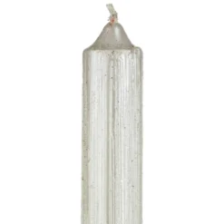 LOT 4 BOUGIES BATONS PAILLETEES OU TWIST 48G BLANC