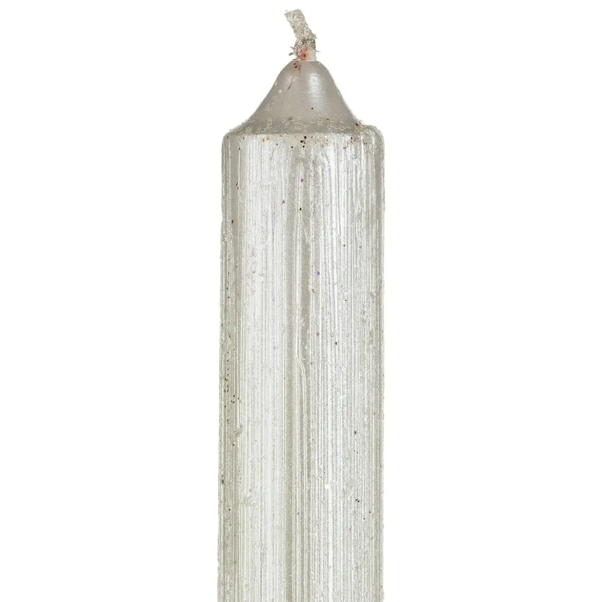 LOT 4 BOUGIES BATONS PAILLETEES OU TWIST 48G BLANC