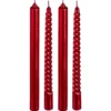LOT 4 BOUGIES BATONS PAILLETEES OU TWIST 48G ROUGE