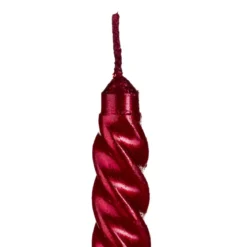 LOT 4 BOUGIES BATONS PAILLETEES OU TWIST 48G ROUGE