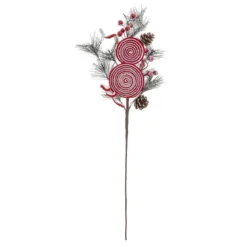 LOT 2 BRANCHES COMPOSITION SPIRALE 75CM