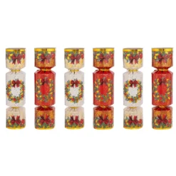 LOT 6 CRACKERS COURONNE DE NOEL