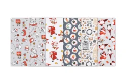 LOT DE 5 COUPONS 45X55 CM  NOEL