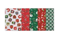 LOT DE 5 COUPONS 45X55 CM  NOEL