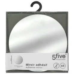 LOT 4 MIROIRS ADHESIFS RONDS D.20CM