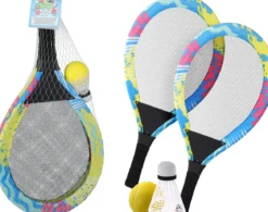 LOT 2 RAQUETTES AVEC BALLE DE TENNIS ET BADMINTON