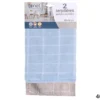 LOT 2 SERPILLERES MICROFIBRE GREGE BLEU