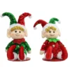 LUTIN A SUSPENDRE SEQUIN VERT ROUGE H.23CM