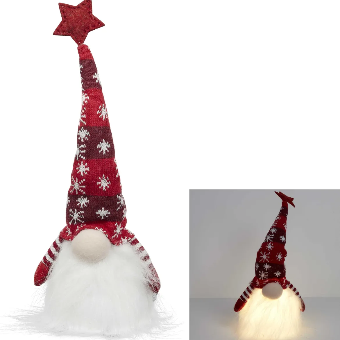 LUTIN ROUGE LED ROUGE H.39CM