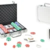 MALETTE POKER 200 JETONS ET 2 JEUX CARTES ET 1 DEALER ET 5