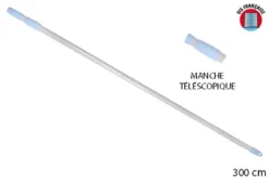 MANCHE METAL GREGE TELESCOPIQUE 3M VIS FRANCAISE