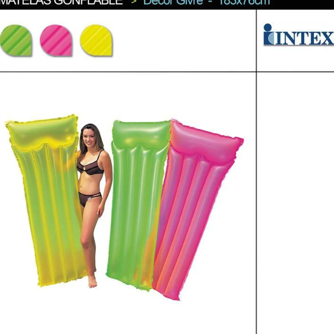 MATELAS DECOR GIVRE 183X76CM