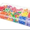 MAXI BOITE PERLES ACRYLIQUE COULEURS VIVES X200G