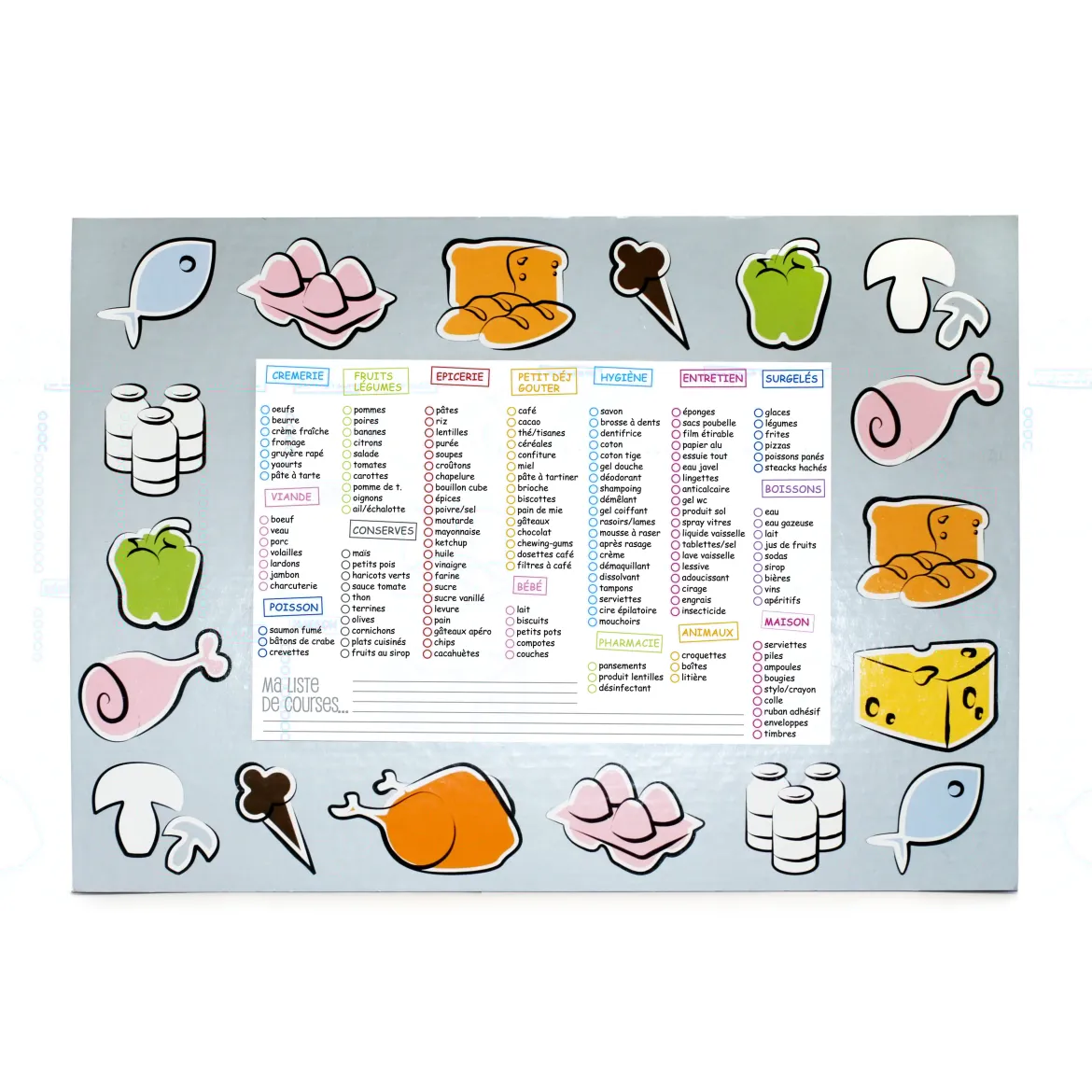 MEMO AIMANT LISTE DE COURSES