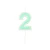 MINI BOUGIE ANNIVERSAIRE CHIFFRE 2 H.7CM PASTEL