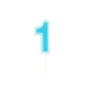 MINI BOUGIE ANNIVERSAIRE CHIFFRE 1 H.7CM PASTEL