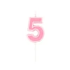 MINI BOUGIE ANNIVERSAIRE CHIFFRE 5 H.7CM PASTEL