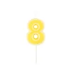 MINI BOUGIE ANNIVERSAIRE CHIFFRE 8 H.7CM PASTEL