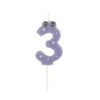 MINI BOUGIE CHIFFRE 3 H.5CM