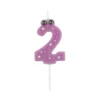 MINI BOUGIE CHIFFRE 2 H.5CM