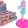 MINI POUPEES 8CM AVEC HABITS DE RECHANGE ET PODIUM