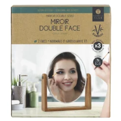 MIROIR DOUBLE FACE BAMBOU