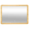 MIROIR MURAL LED RECTANGLE BAMBOU 66X47CM