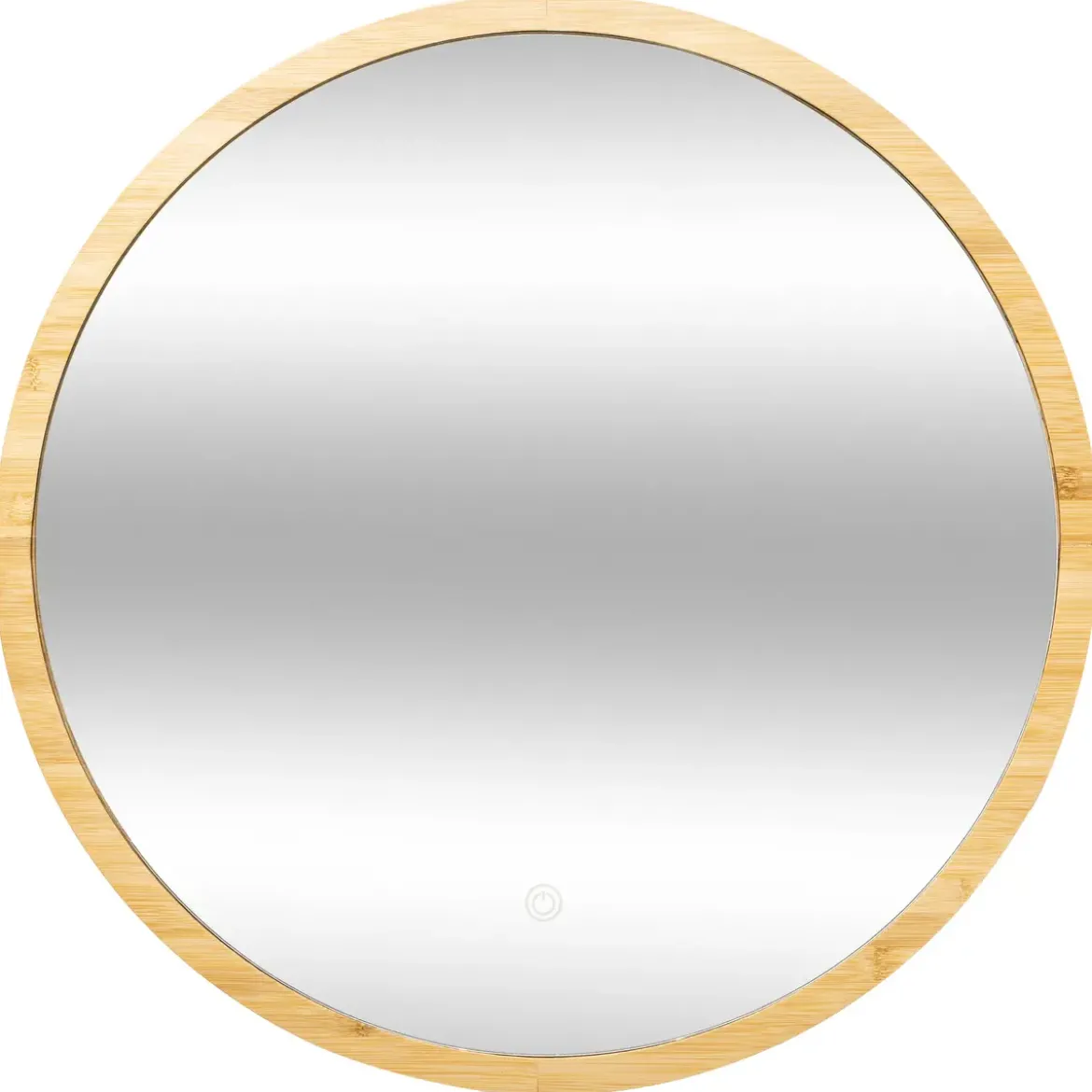 MIROIR MURAL LED ROND BAMBOU D.57CM