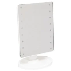 MIROIR SUR PIED LED RECTANGLE BLANC 16X28CM