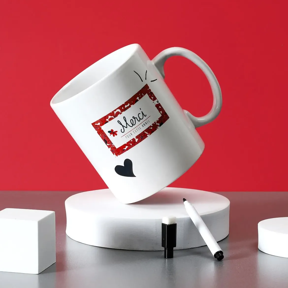 MUG XXL MERCI POUR CETTE ANNEE ET STYLO 80CL