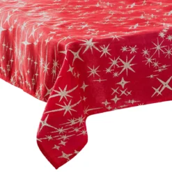NAPPE CANEVA ETOILE ROUGE 140X360CM