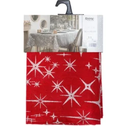 NAPPE CANEVA ETOILE ROUGE 140X240CM