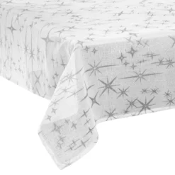 NAPPE CANEVAS ETOILE BLANC 140X360CM