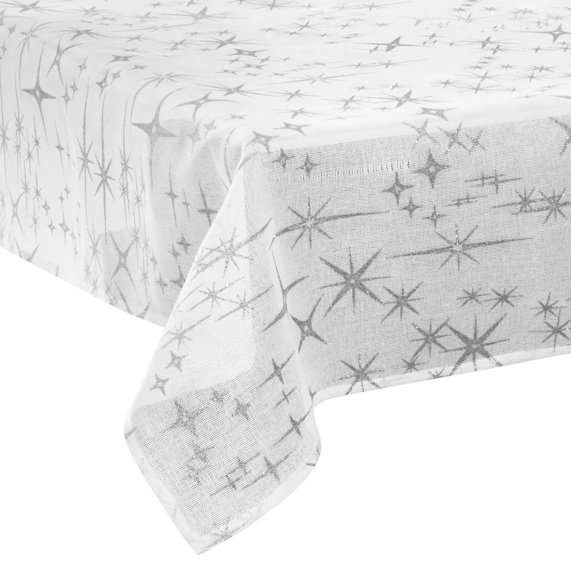 NAPPE CANEVAS ETOILE BLANC 140X360CM
