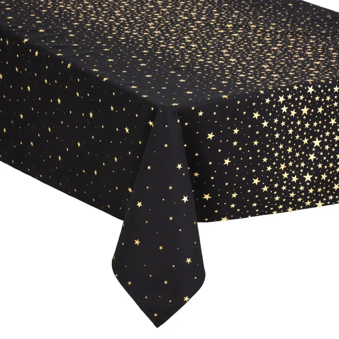 NAPPE COTON ETOILES NOIR 140X240CM