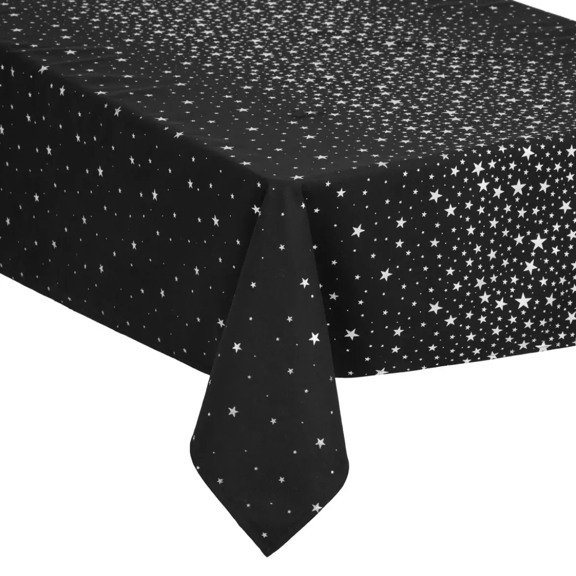 NAPPE COTON ETOILES NOIR 140X240CM