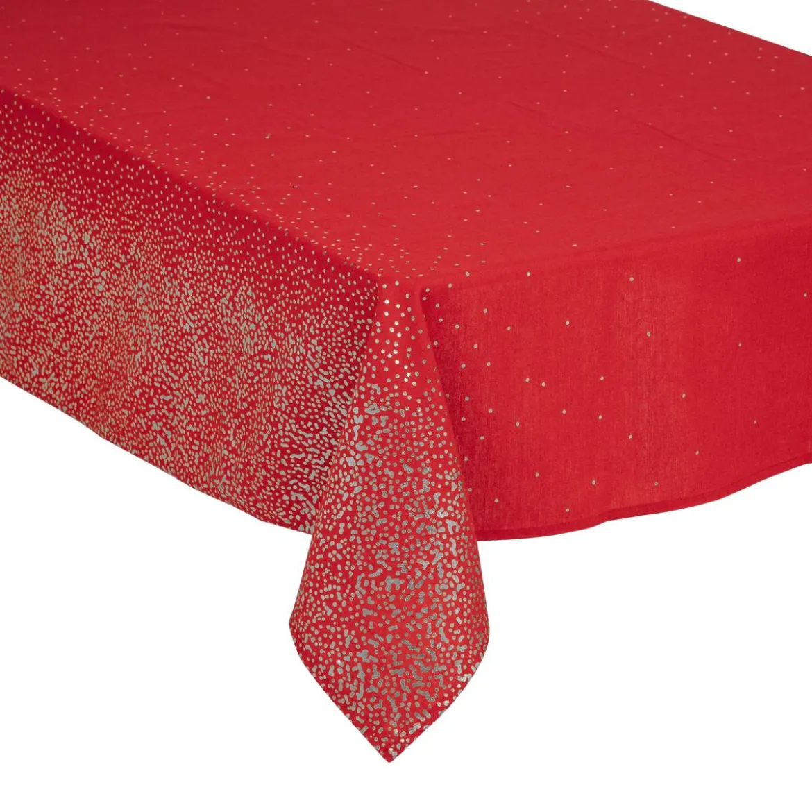 NAPPE IMPRIME LEOPARD ROUGE 140X360CM