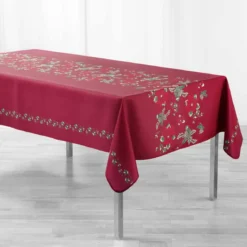 NAPPE RECTANGLE 150X240CM IMPRIME ISADORA ROUGE