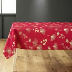 NAPPE RECTANGLE 150X300CM POLYESTER BLOOMY ROUGE OR