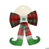 NOEUD CIMIER LUTIN ROUGE ET VERT 20X24CM
