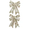 NOEUD COULEUR LIN 13X17CM X2 PIECES
