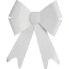 NOEUD PAILLETTE BLANC 30X19CM