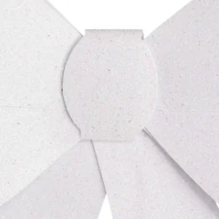 NOEUD PAILLETTE BLANC 30X19CM