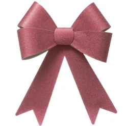 NOEUD PAILLETTE 30X19CM ROSE ROUGE