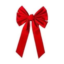 NOEUD VELOURS ROUGE ROYAL 30X50CM