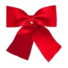NOEUD VELOURS ROUGE 40X43CM