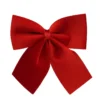 NOEUD VELOURS ROUGE 28X34CM